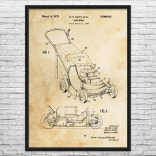 Lawn Mower Patent Wall Art