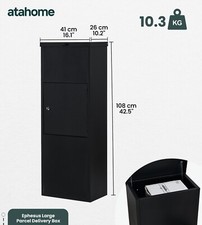 Refurbished-Large Parcel Delivery Drop Box Lockable Home Storage Letter Post Box