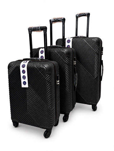 Piece black hard shell - 3-piece,