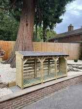Log Store - Heavy Duty Bespoke Timber Log Store - Free Assembly- Slate Roof.