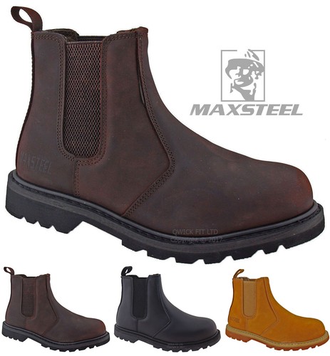 Mens leather safety - leather, toe