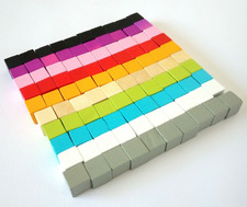 10 Wooden Cubes 10mm Board