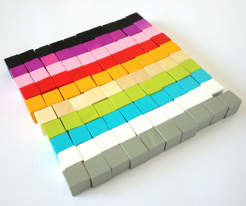 Wooden cubes 10mm board - 10,