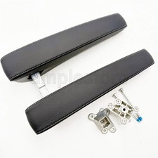 Pair Black Leather Front Seat