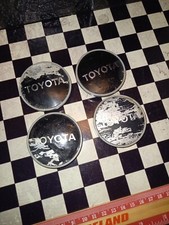 4 X Rare Oe Universal Toyota Black Alloy Wheel Center Plastic Cap Cover Hub 60mm