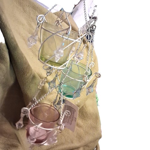 Hanging tea light holders - tea,
