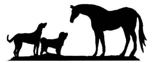 Large dog horse weathervane - large, &
