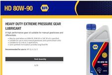 1x 5Ltr HD 80W-90 GEAR OIL for