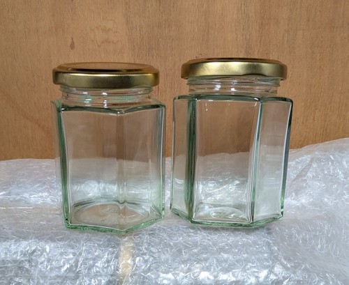 150ml hexagonal glass jars - 150ml,