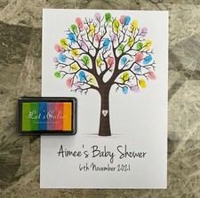 Fingerprint baby Shower Tree