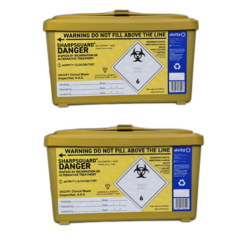 Secure sharps bin yellow - secure, 1l