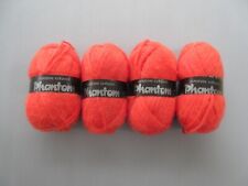 4x100g Water Wheel Phantom brushed Chunky orange acrylic knitting wool yarn 7215