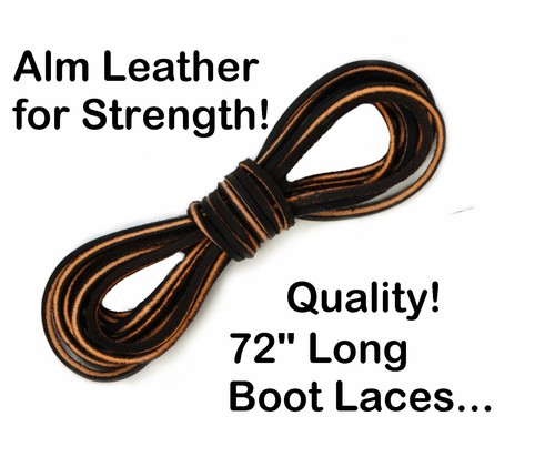 Leather boot laces dark - boot,