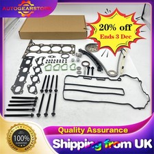 FOR VAUXHALL CORSA C & D 1.2 1.4 Z12XEP Z14XEP HEAD GASKET SET TIMING CHAIN KIT