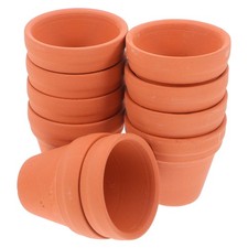 10Pcs 3.5x3.5cm Small Mini Terracotta Pot Clay Ceramic Pottery Planter Cactus