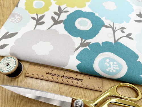 Fabric remnant teal - teal, blue