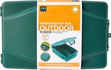Masterplug Weatherproof Electric Box for Outdoors Lead Storage IP54  Green