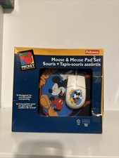 Vintage NEW Fellowes Disney Mickey Mouse Computer Mouse & Mouse Pad Set