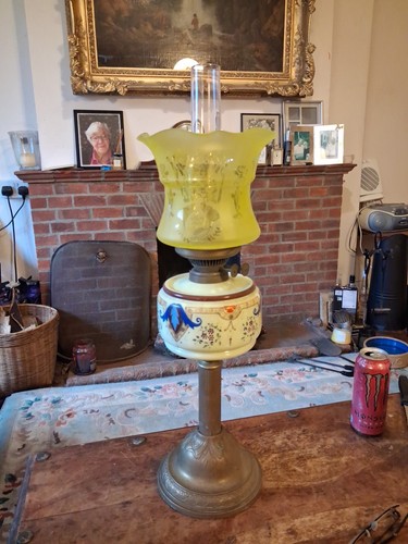 Antique victorian brass oil - victorian,