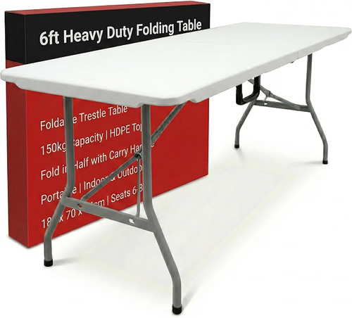 6ft heavy duty folding table - 6ft,