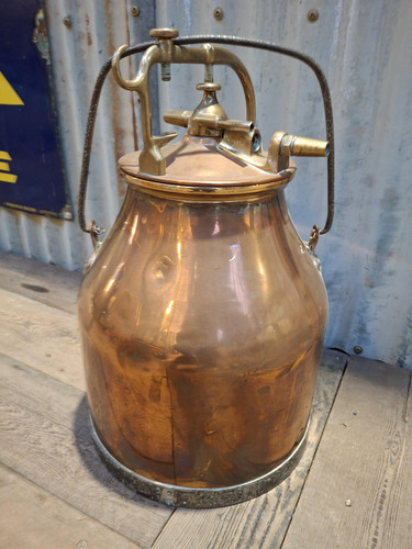 Vintage copper brass milking - copper,