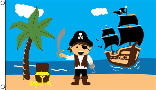 Pirate treasure beach large - pirate,