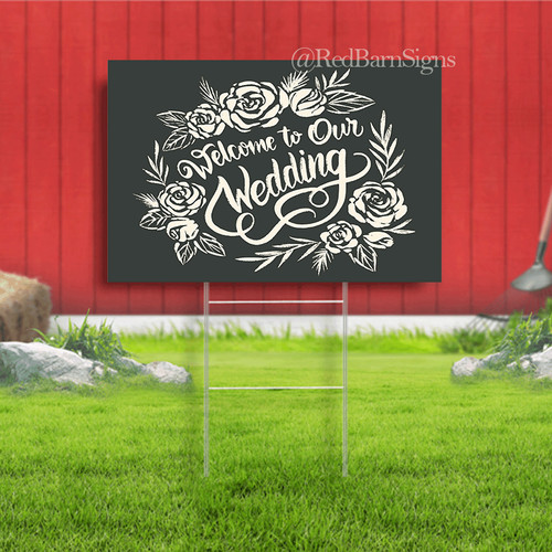 Welcome our wedding yard - welcome,