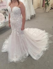 Blush Pink Wedding Dress- Size