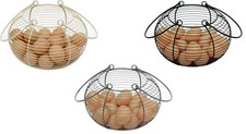 Egg Basket Wire Eggs Holder Helter Skelter with Handle Fruits, Vegetable Display