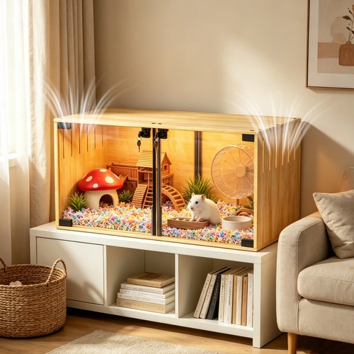 80cm wooden hamster cage - 80cm,