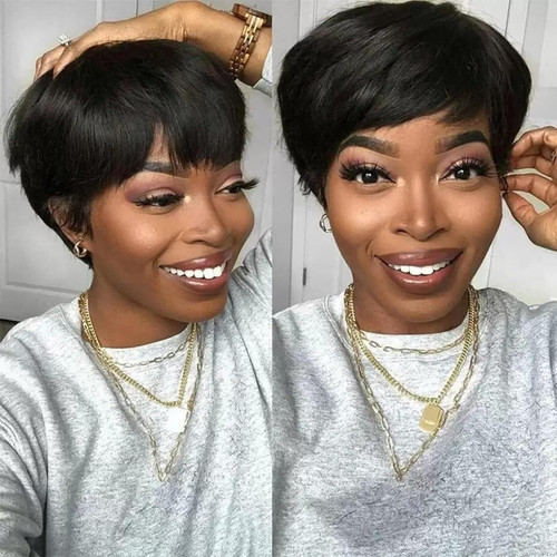Human hair wig short wigs - human,