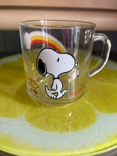 vintage snoopy glass mug
