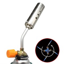Butane Gas Blow Torch Head Flamethrower Welding Auto Ignition Camping BBQS Tool