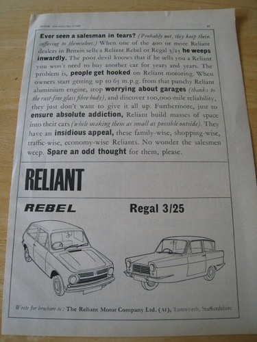 Reliant rebel regal motor - rebel, car