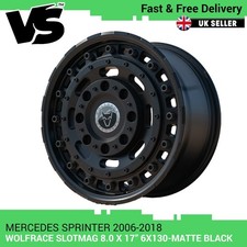 FOR MERCEDES SPRINTER 06-18 6x130 SLOT MAG 17" WHEELS – MATT BLACK – SET OF 4