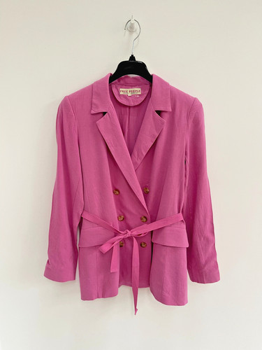 Free people jacket pink linen - pink,