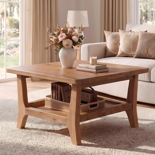 Solid wood coffee table - solid,
