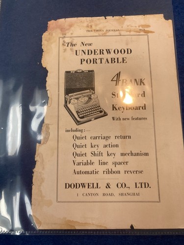 Shanghai underwood typewriter - underwood,