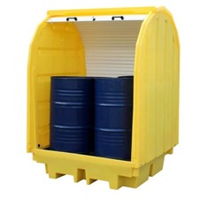 Hard Covered Lockable Bund 4 x 205 Litre Drum FLB0032