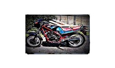 1987 honda vt250 Bike Motorcycle A4 Retro Metal Sign Aluminium