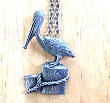VTG 1977 - PEWTER PELICAN PENDANT - ALAN AVERY, JR. - # 140