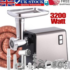 3200W Stainless Steel Electric Meat Grinder Mincer Sausage Maker Mincing Machine