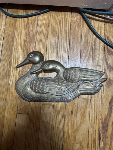 Vintage brass flying ducks - vintage,