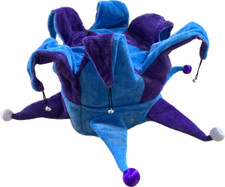 Jester Hat Blue/Purple Light Up Football Matches, Festivals, Schools Fancy Dress