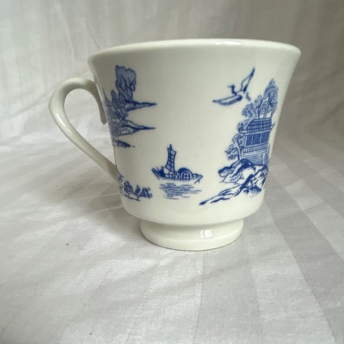 Ceramic mug blue and - and, white