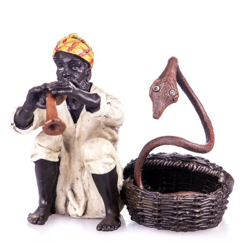 Bronze sculpture arab - bronze, snake