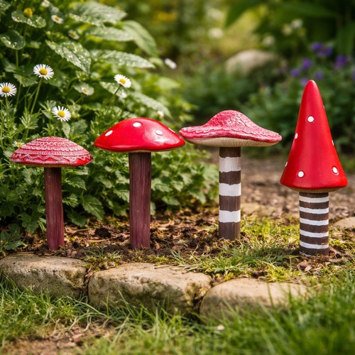 Garden mushroom decorations - garden,