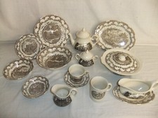 English Ironstone Tableware - Stately Homes brown pattern - 6B1B #