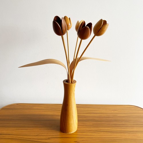 Martin jones wooden vase with - jones,