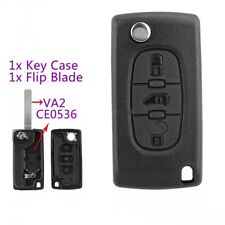 3 Button Flip Key Fob Case For Peugeot Partner Citroen Berlingo DISPATCH CE0536